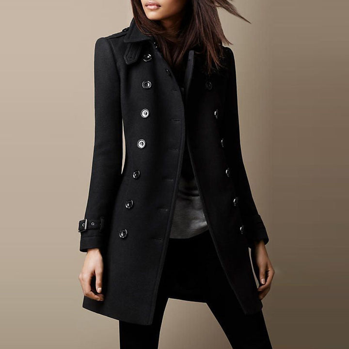 Women - Tweed Coat - Classic Style - Warm Outerwear