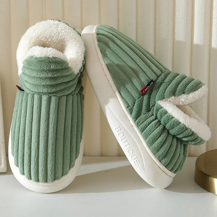 Women's Fur Plush Slippers | Men's Winter Furry Fashion Cozy Warm Ankle Plush Slides | Soft Sole Indoor Cotton Shoes