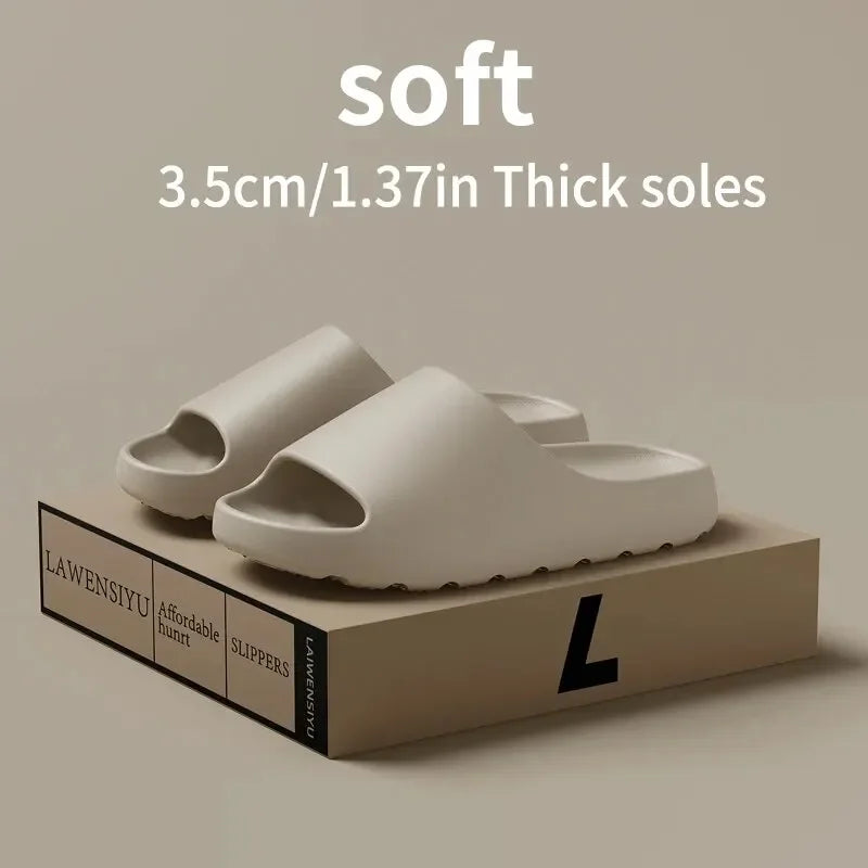 2024 New Coconut Slippers Feel Like Stepping on Shit Thick-soled Sandals Summer New Non-slip Wearing Sandals Men Women Slippers