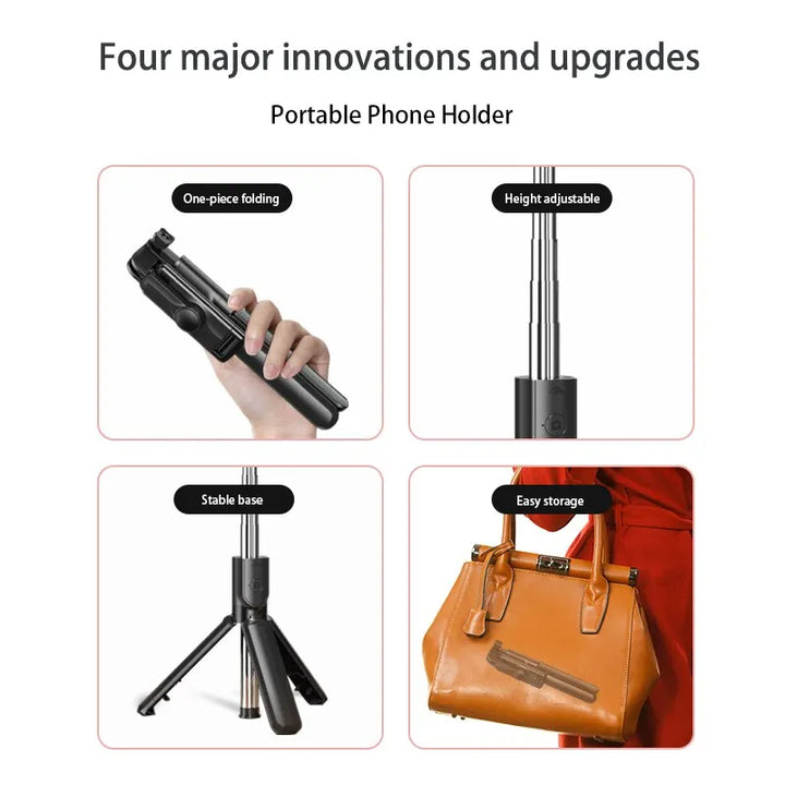 Bluetooth Wireless Selfie Stick with Tripod - Extendable Monopod & Remote Shutter